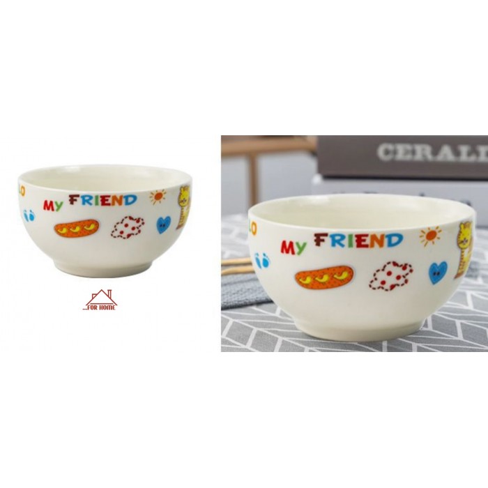 Μπώλ Πορσελάνης Στρογγυλό Πολύχρωμο 13cm ForHome 240263