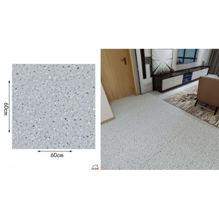 Διακοσμητικό Αυτοκόλλητο Δαπέδου Γκρι 60x60cm ForHome 243869