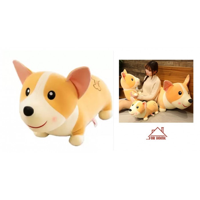 Διακοσμητικός Λούτρινος Σκύλος Corgi Πολύχρωμος 65cm ForHome 062021
