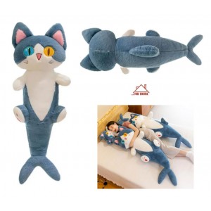 Διακοσμητικός Λούτρινος Shark Cat Lucifer Πολύχρωμος 60cm ForHome 090025