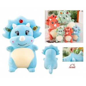 Διακοσμητικός Λούτρινος Triceratops Πολύχρωμος 45cm ForHome 100032