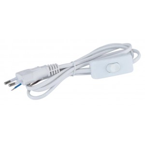 Καλώδιο Ρεύματος με Διατομή 2x0.75mm² σε Άσπρο Χρώμα 1.5m Aigostar 18505