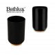 Ποτήρι Πλαστικό Μπάνιου σχέδιο Wooden Black 7x10.5cm Bathlux 71324