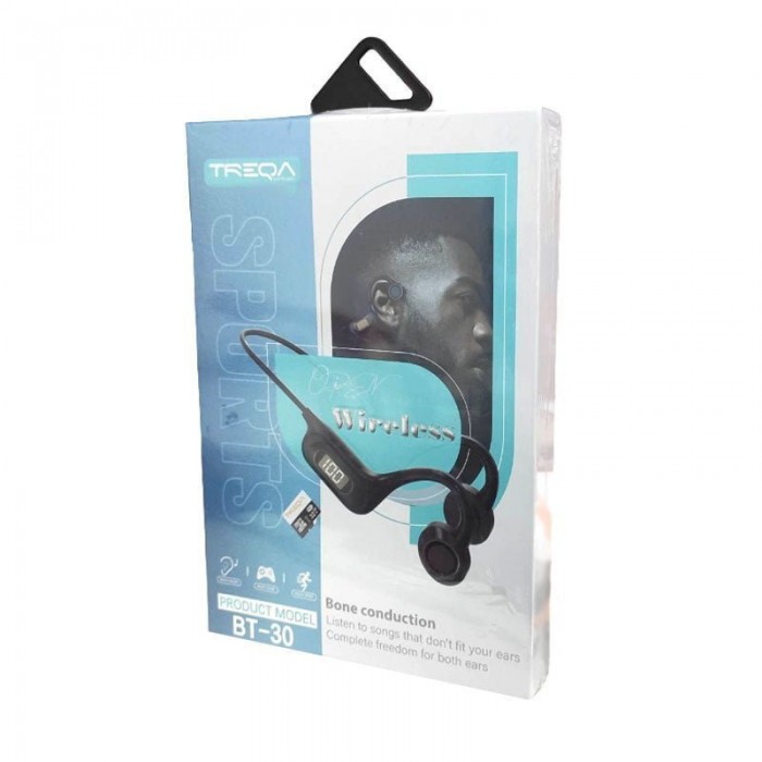 Bone Conduction Bluetooth Handsfree Ακουστικά Μαύρα Treqa BT-30