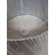 Καπέλο Φωτιστικού Υφασμάτινο 40x25x22cm E27 Ø 4cm Ασημί ForHome 402522