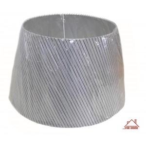 Καπέλο Φωτιστικού Υφασμάτινο 40x25x22cm E27 Ø 4cm Ασημί ForHome 402522