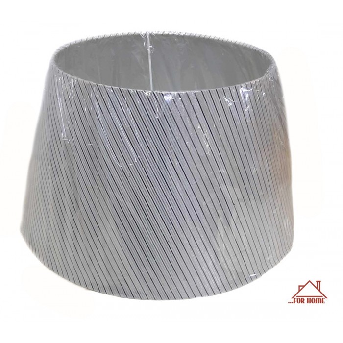 Καπέλο Φωτιστικού Υφασμάτινο 40x25x22cm E27 Ø 4cm Ασημί ForHome 402522