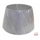 Καπέλο Φωτιστικού Υφασμάτινο 40x25x22cm E27 Ø 4cm Ασημί ForHome 402522