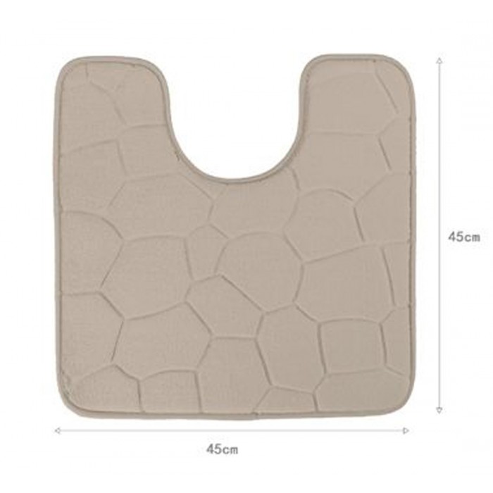Πατάκι Μπάνιου Λεκάνης σε Μπεζ Χρώμα 45x45cm 
