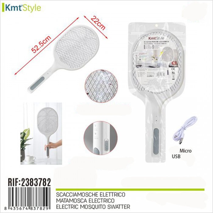 Ηλεκτρική Ρακέτα Εντόμων USB 22x52.5cm Kmt Style 2383782