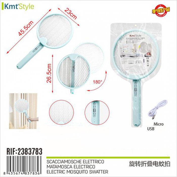 Ηλεκτρική Ρακέτα Εντόμων USB 23x45.5cm Kmt Style 2383783