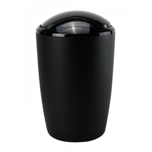 Πλαστικό Καλαθάκι Μπάνιου Μαύρο 5 λίτρα 19x29cm ForHome 245679