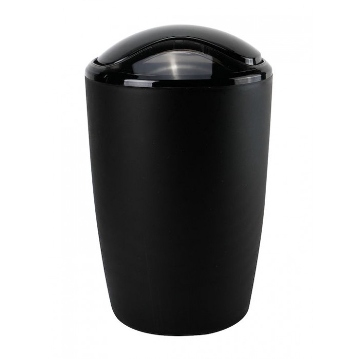 Πλαστικό Καλαθάκι Μπάνιου Μαύρο 5 λίτρα 19x29cm ForHome 245679