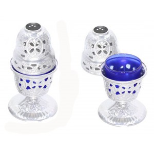 Καντήλι Μεταλλικό Ασημί Χρώμα 9x17cm ForHome 020301
