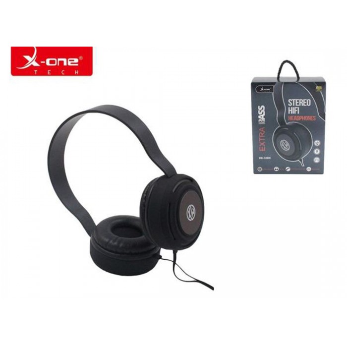 Ενσύρματα On Ear Ακουστικά Μαύρα X-One HB-32BK