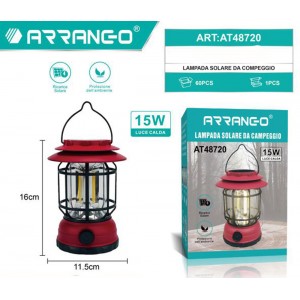 Φανάρι Led Ηλιακό 15W 11.5x16cm Arrango AT48720