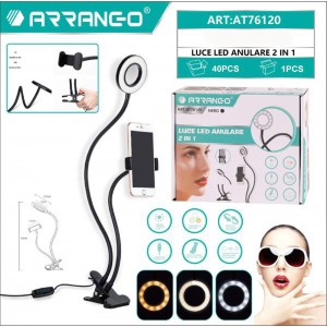 Βάση Στήριξης Κινητού με Ring Light 65cm Arrango AT76120