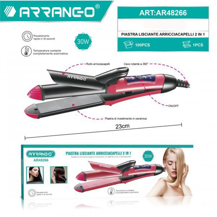 Πρέσα Μαλλιών 30W 2 σε 1 Arrango AR48266