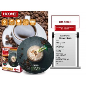 Ψηφιακή Ζυγαριά Κουζίνας 1gr/5kg Μαύρη Hoomei HM-1248R