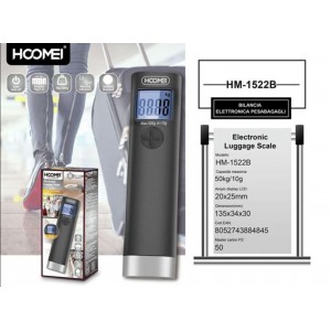 Ζυγαριά Αποσκευών Μαύρο 135x34x30mm Hoomei HM-1522B 