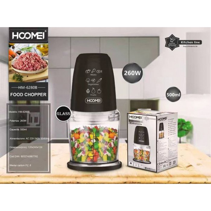 Πολυκόπτης Multi 500ml Πολύχρωμος 120x243x120mm Hoomei HM-6280