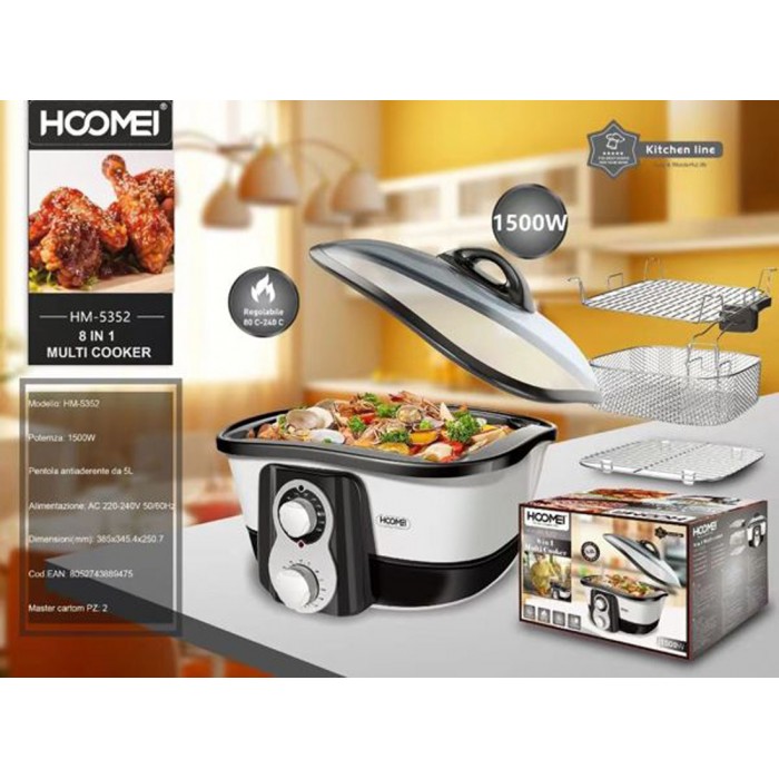 Πολυμάγειρας 1500W 8 σε 1 Hoomei HM-5352