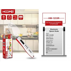 Ψηφιακή Ζυγαριά Κουζίνας 0.1gr/0.3kg Red Hoomei HM-1233R