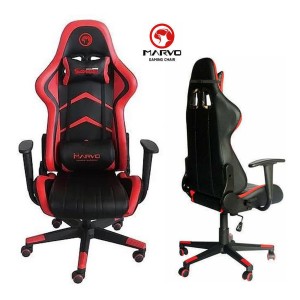 Καρέκλα Gaming Δερματίνης Μαύρο/Κόκκινο Marvo CH-106 