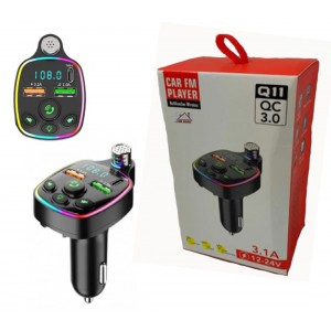 FM Transmitter Αυτοκινήτου με Bluetooth ForHome Q11 QC3.0