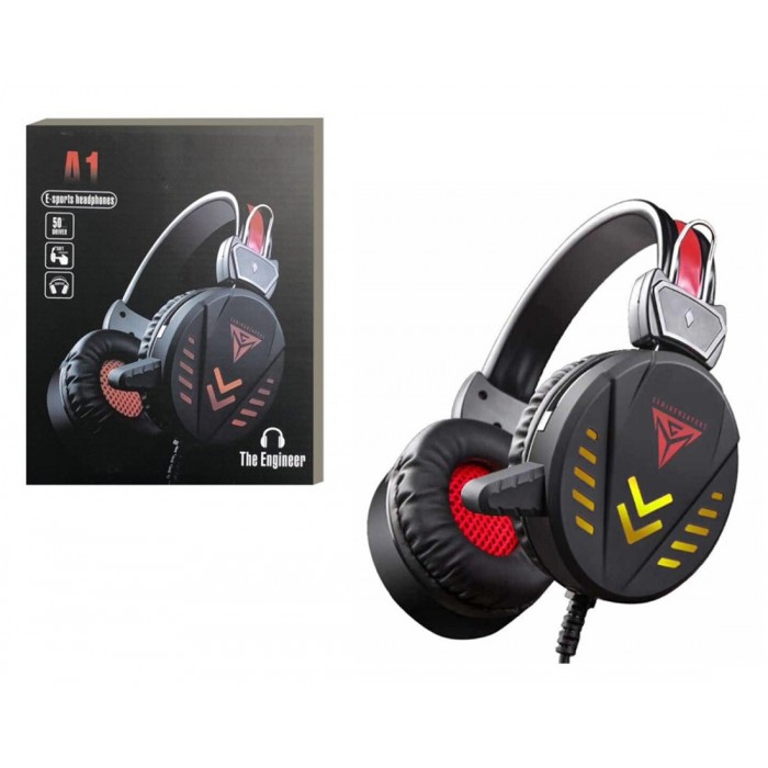 Ενσύρματα Gaming Stereo Ακουστικά USB με Φωτάκι Led Light Μαύρο ForHome 243004