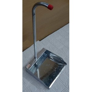 Φαράσι Γαλβανιζέ Ασημί με Κοντάρι 23x21.5x70cm ForHome 244004