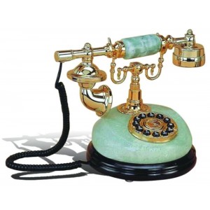 Διακοσμητικό Κλασικό Τηλέφωνο Μαρμάρινο Πολύχρωμο 27x19x20cm ForHome 100076
