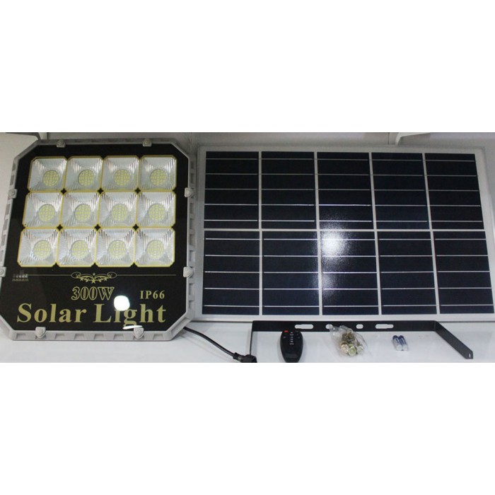 Ηλιακός Προβολέας Led Solar Panels 300W με τηλεχειριστήριο ForHome 244014
