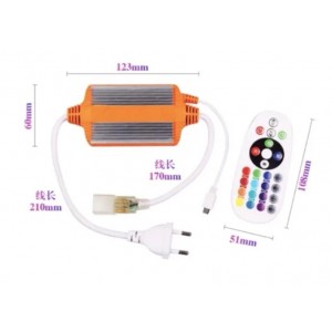 Led Controller 16 Kinds of Color RGB 1500w με Τηλεχειριστήριο ForHome 241005