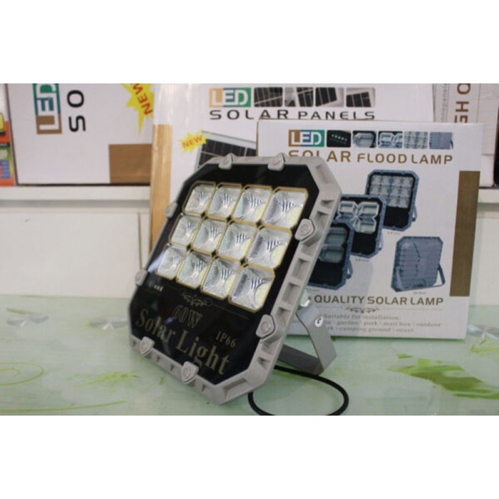 Ηλιακός Προβολέας Led Solar Panels 60W με τηλεχειριστήριο ForHome 244008