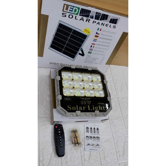 Ηλιακός Προβολέας Led Solar Panels 60W με τηλεχειριστήριο ForHome 244008