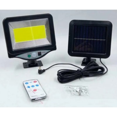 Ηλιακός Προβολέας Τοίχου COB LED με Ανιχνευτή Κίνησης, Φωτοκύτταρο & Πάνελ Φόρτισης ForHome 520013