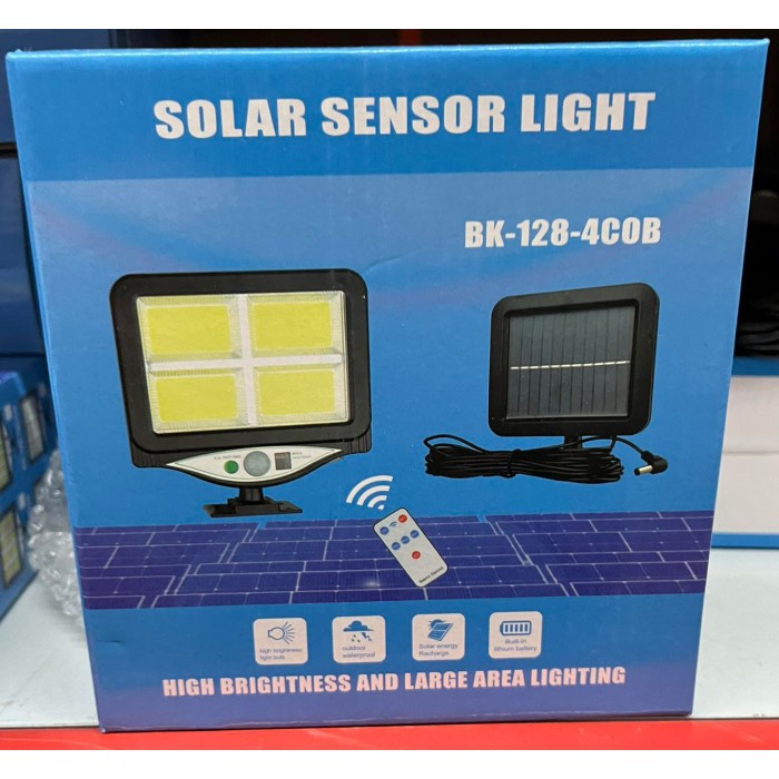 Ηλιακός Προβολέας Τοίχου COB LED με Ανιχνευτή Κίνησης, Φωτοκύτταρο & Πάνελ Φόρτισης ForHome 520014