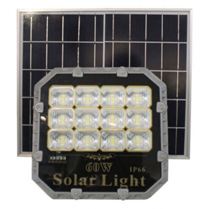 Ηλιακός Προβολέας Led Solar Panels 60W με τηλεχειριστήριο ForHome 244008