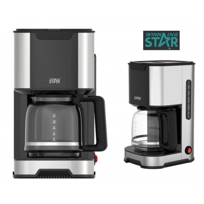 Καφετι΄έρα 1000W 1.2L Stainless Steel Drip Coffee Maker Machine Winningstar ST-9708