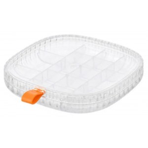 Μπιζουτιέρα Πλαστική Τετράγωνη 15x15x2.8cm ForHome 320011
