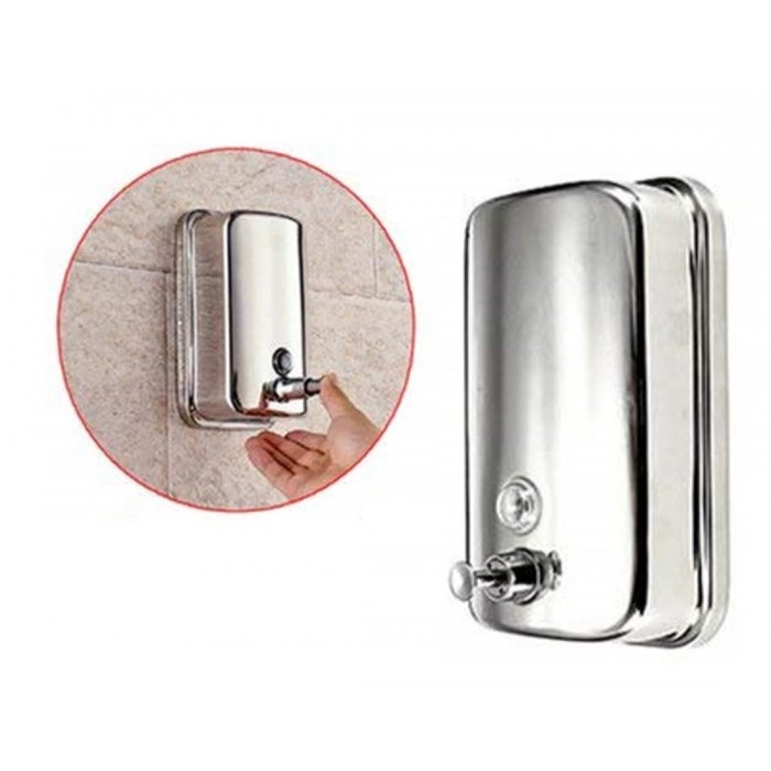 Επιτοίχιος Ανοξείδωτος Διανομέας Υγρού Σαπουνιού Dispenser 800ml ForHome 120070
