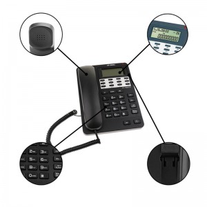 Ενσύρματο Τηλέφωνο Γραφείου Μαύρο ForHome 246005
