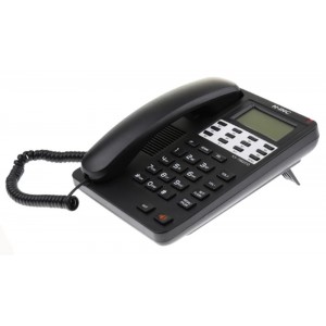 Ενσύρματο Τηλέφωνο Γραφείου Μαύρο ForHome 246005