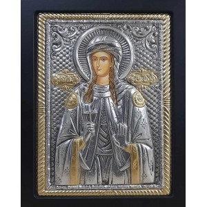 Εικόνα ξύλινη επίχρυση Αγία Φωτεινή 19x24εκ. 