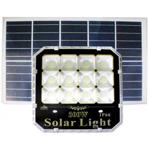 Ηλιακός Προβολέας Led Solar Panels 300W με τηλεχειριστήριο ForHome 244014