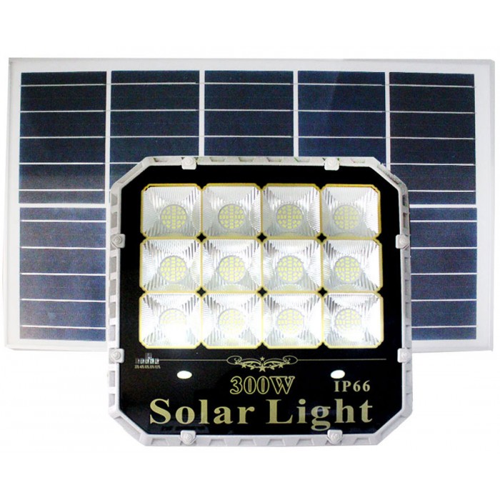 Ηλιακός Προβολέας Led Solar Panels 300W με τηλεχειριστήριο ForHome 244014