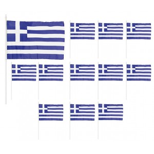 Σετ Σημαιάκια Ελληνικά Πάνινα 45x32x60cm 12 τεμαχίων ForHome 249612