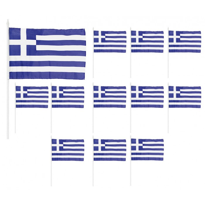 Σετ Σημαιάκια Ελληνικά Πάνινα 45x32x60cm 12 τεμαχίων ForHome 249612