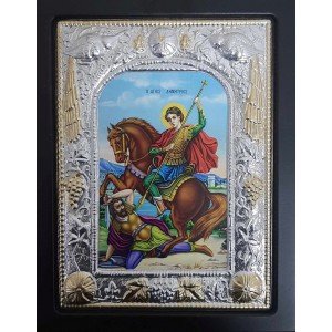 Εικόνα ξύλινη Επίχρυση Άγιος Δημήτριος 19x24cm 241924